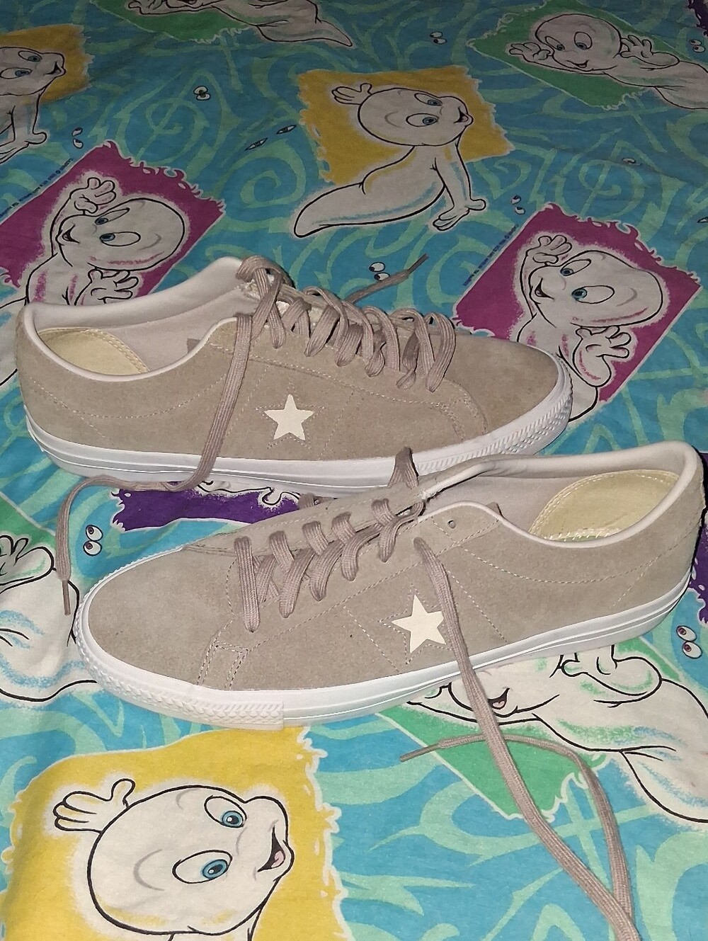 Coverse Suede One Star Gray Sneakers Shoes Low Top